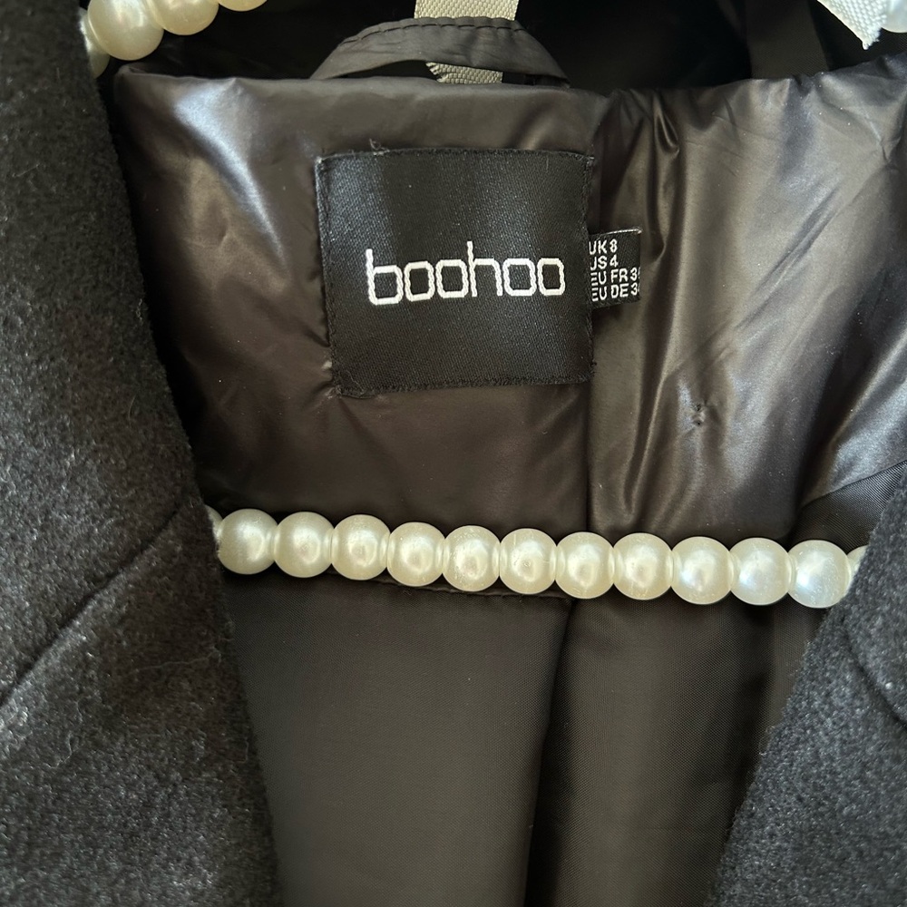 Boohoo Black Trench Coat - Picture 4 of 8